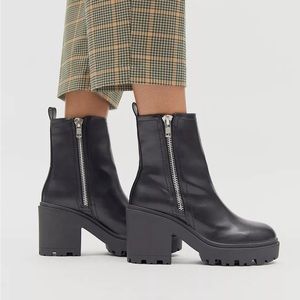 Urban outfitters zipup boots size 8